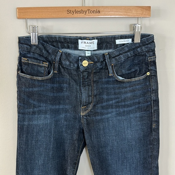 Frame Denim Le Crop Mini Boot Jean Kingland High Rise Stretch Sz 28 - Picture 4 of 15